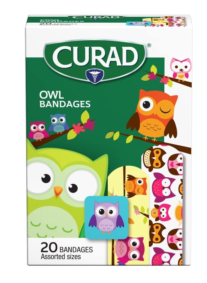 Curad Bandages, Owls, 6 boxes of 20, 120 Piece Assortment - Image 1